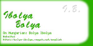 ibolya bolya business card